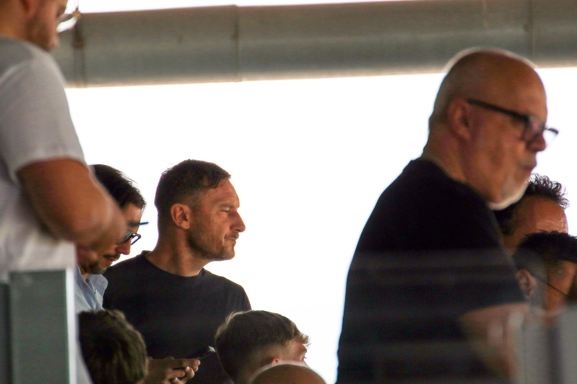 Totti assiste al match Frosinone Sassuolo