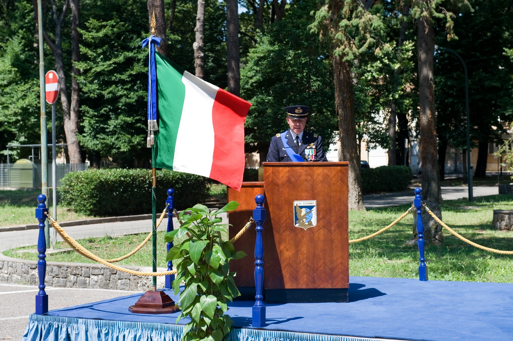 Colonnello Grassi al comando del 70Stormo