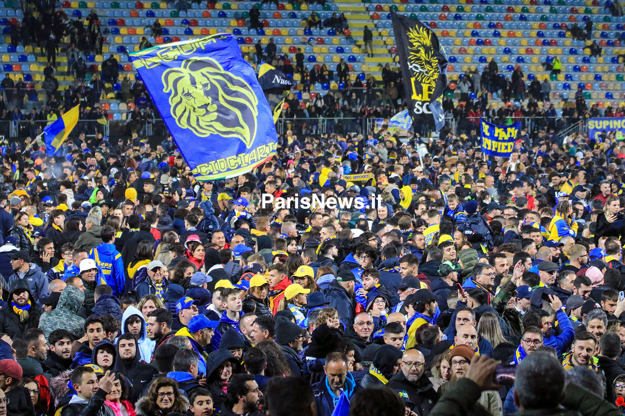 Frosinone: nella notte squadra accolta dai tifosi