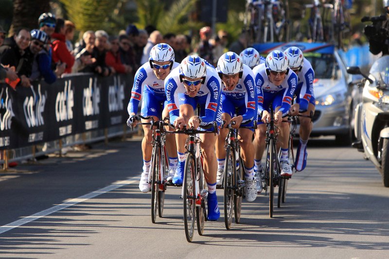 BUD87849.jpg - Foto : Daniele Badolato / Lapresse09/03/2011 Marina di CarraraCorsa Ciclistica Tirreno - AdriaticoNella foto la squadra QuickstepPhoto : Daniele Badolato / Lapresse09/03/2011 Marina di CarraraTirreno - Adriatico Cycling raceIn the picture  Quickstep team