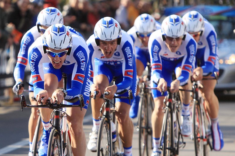BUD87854.jpg - Foto : Daniele Badolato / Lapresse09/03/2011 Marina di CarraraCorsa Ciclistica Tirreno - AdriaticoNella foto la squadra QuickstepPhoto : Daniele Badolato / Lapresse09/03/2011 Marina di CarraraTirreno - Adriatico Cycling raceIn the picture  Quickstep team