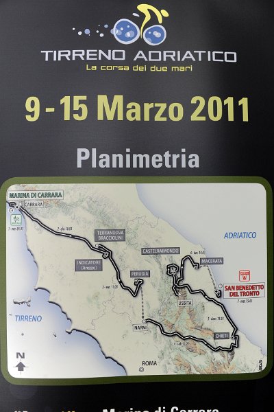 _GM12112.JPG - Â© Gian Mattia D'Alberto/LaPresse08-02-2011 Carrarainternipresentazione della gara di ciclismo Tirreno - Adriatico 2011nella foto: la planimetria delle tappeÂ© Gian Mattia D'Alberto/LaPresse08-02-2011 CarraraCycling race Tirreno - Adriatico 2011in the photo: the race